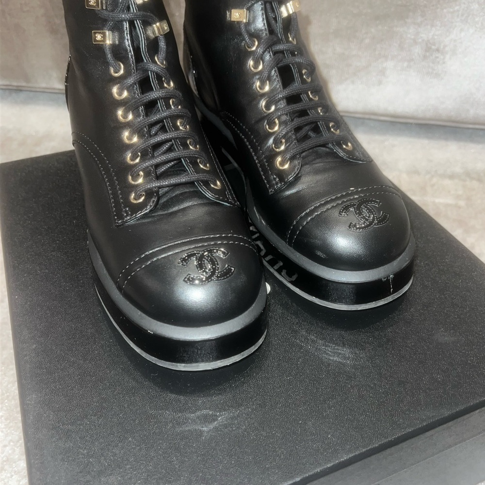 Chanel black boots